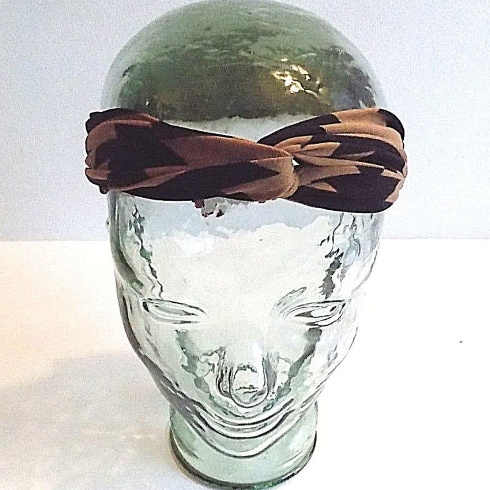 Elle Geometric Headwrap Black/Brown